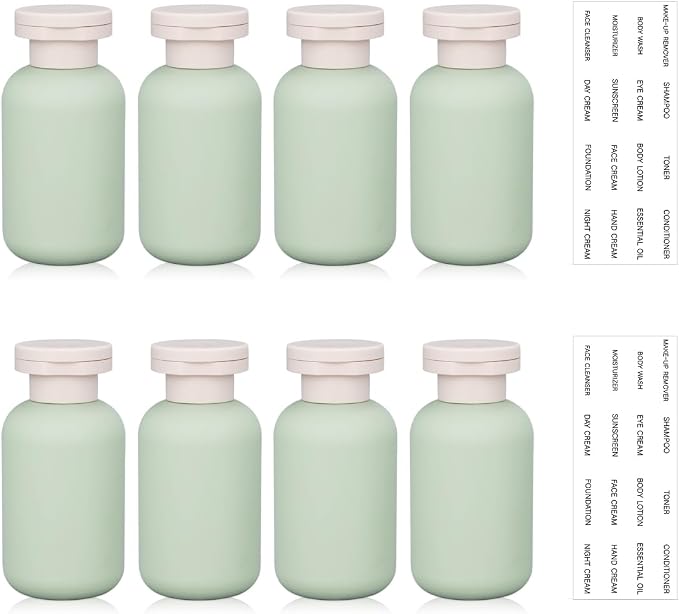 3.4 oz Plastic Small Travel Shampoo Bottles, Refillable Flip Cap Squeeze Bottles by UMETASS