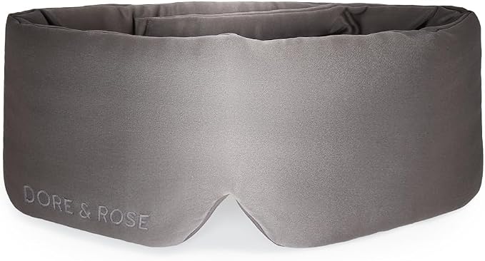 Dore & Rose Deep Sleep Mask Light Blocking, 23 Momme Mulberry Silk Eye Mask by DoreRose