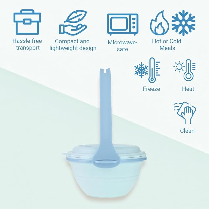 kūpaa Bowl & Carrier Duet – Microwave Safe Silicone Lunch Box - Image 4