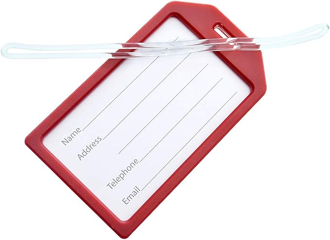5 Pack - Premium Rigid Airline Luggage Tag Holders - Heavy Duty Hard Plastic - Image 7