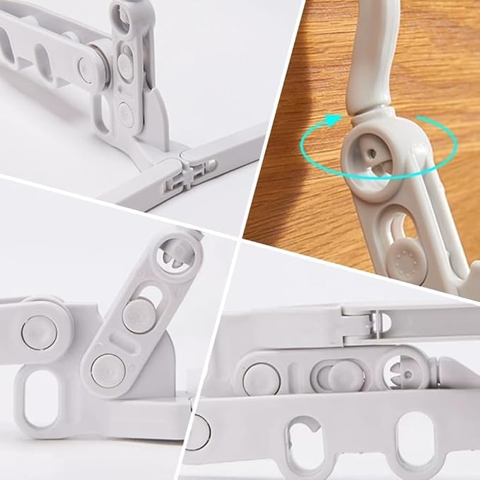 Portable Foldable Clothes Hanger, Plastic Travel Foldable Coat Hangers Clothes - Image 2
