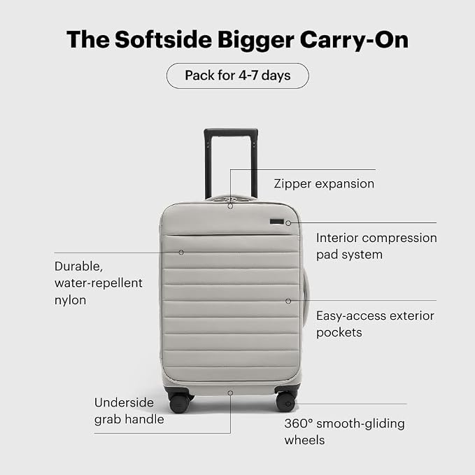 Away Softside Bigger Carry-On Suitcase, 23 Inch Lightweight, Expandable - Image 3