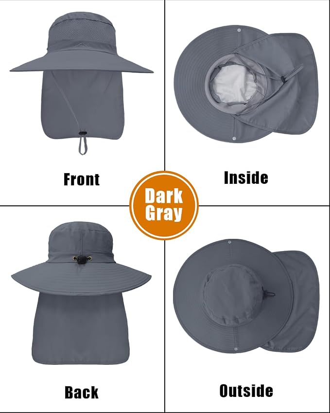 Outdoor Sun Hats with Stowable Neck Flap - Image 2