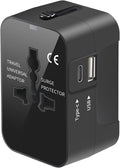Travel Adapter, Worldwide All in One Universal Travel Adaptor AC Power Plug by MINGTONG