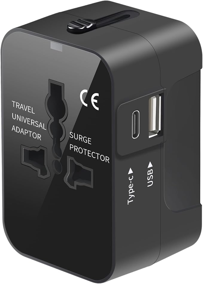Travel Adapter, Worldwide All in One Universal Travel Adaptor AC Power Plug by MINGTONG