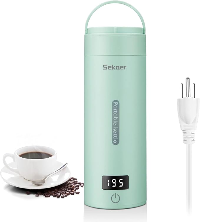 Sekaer Travel Electric Tea Kettle Portable Small Mini Coffee Kettle, by LifeCreator