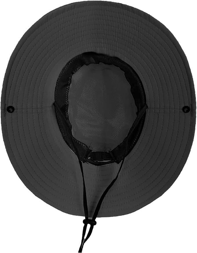 Rosoz Ponytail Sun Bucket Hats for Women UV Protection Foldable Mesh Wide Brim - Image 5