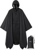 salamra Hooded Rain Poncho Waterproof Raincoat Jacket by salamra