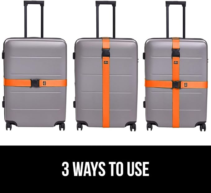GORILLA GRIP Heavy Duty 8 Pack Adjustable Luggage Straps - Image 6