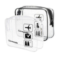 Lermende 2pcs Clear Toiletry Bag TSA Approved Travel Bag, Carry On by Lermende