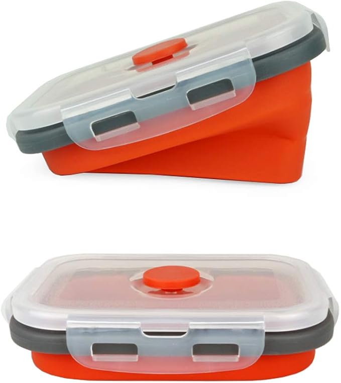 ECOmorning 3 Piece Silicone Food Storage Containers Collapsible Silicone Bowl - Image 5
