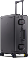 LEVEL8 Gibraltar Aluminum Zipperless Luggage 20 Inch, Hardside Carry on by LEVEL8