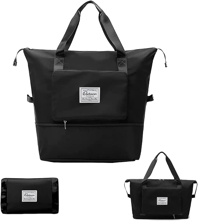 Large Capacity Foldable Travel Bag Expandable Portable Carry on Bag Dry&Wet by Orshawer