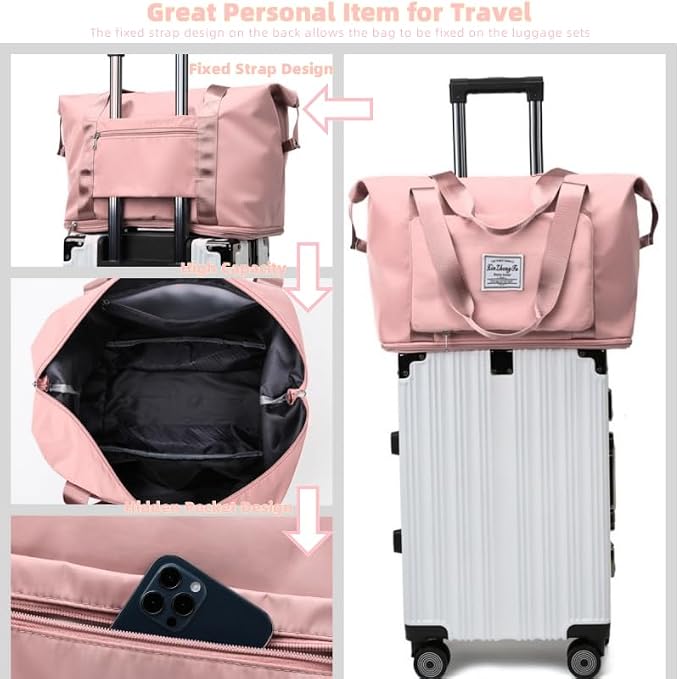 Large Capacity Foldable Travel Bag, Expandable lightweight Carry on Bag - Image 3
