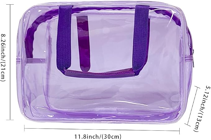 Travel Clear Waterproof PVC Bag, Toiletry Carry Pouch Makeup Artist Bag - Image 2