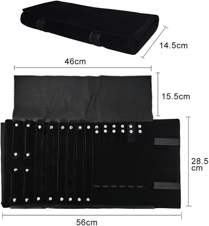 Velvet Travel Jewelry Case Roll Bag Organizer - Image 9