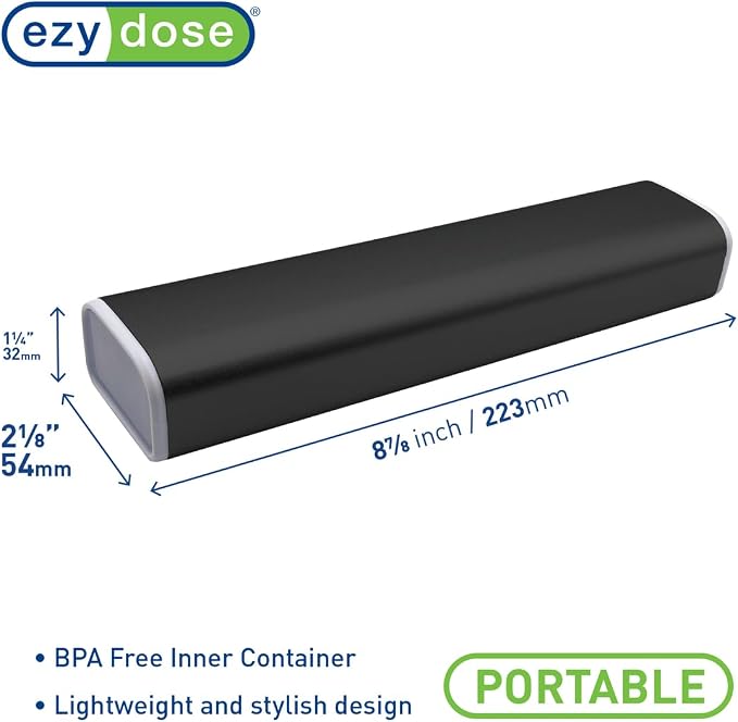 EZY DOSE Slide Pill Organizer, Stylish Medication Storage Case - Image 3