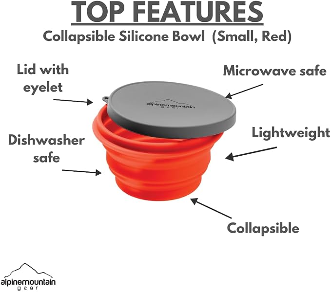 Collapsible Silicone Bowl with Lid - Image 2