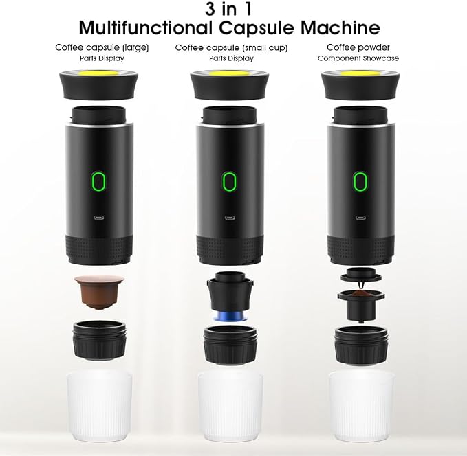 3-in-1 Portable Coffee Maker – Electric Espresso Machine - Image 8