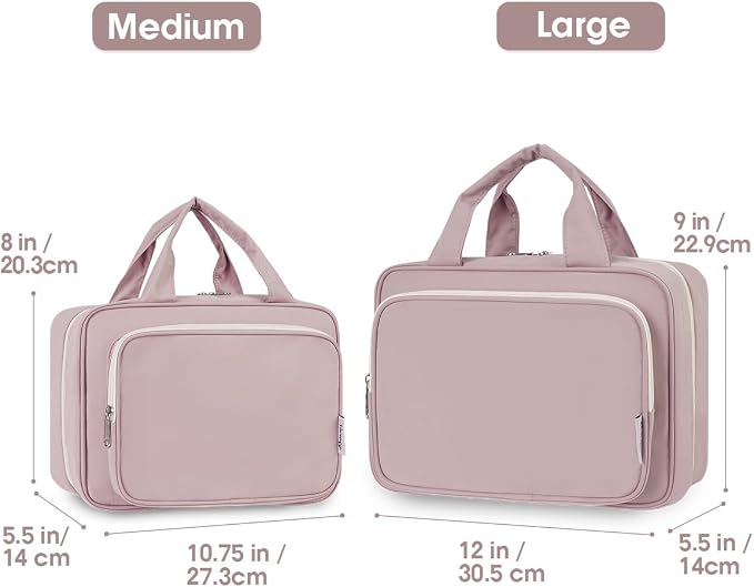 Travel Toiletry Bag for Women Large Hanging Makeup Bag Organizer Toiletries Bag - Image 2