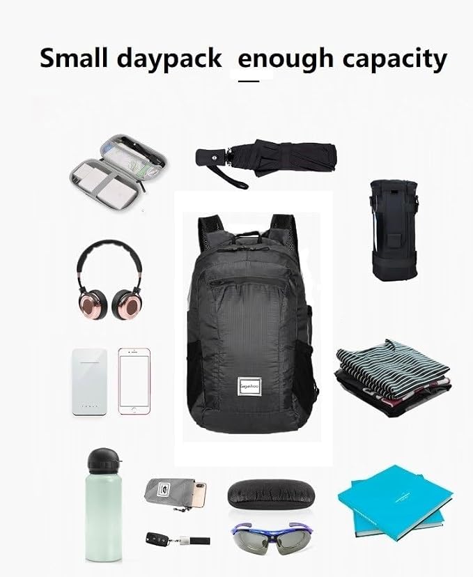 Small Foldable Hiking Daypack Packble Skin Casual Backpack Camping Cycling - Image 3