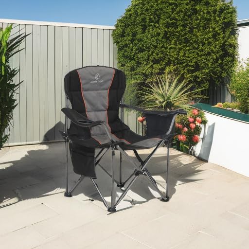 LET'S CAMP Folding Camping Chair Oversized Heavy Duty Padded Outdoor Chair - Image 6