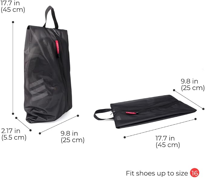 pack all Plus-Sized Shoe Bag for Travel, Water-Resistant Shoe Pouch for Gym - Image 4