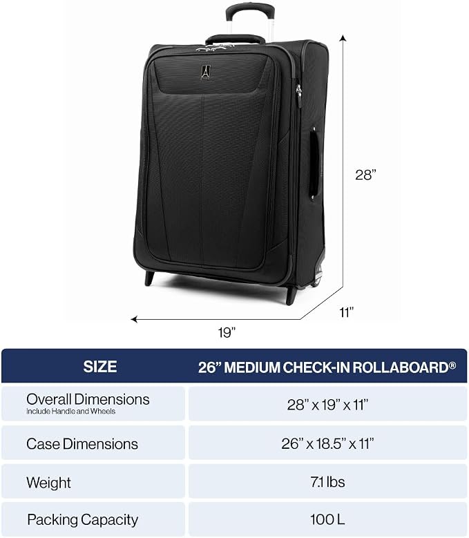 Travelpro Maxlite 5 Softside Expandable Upright 2 Wheel Checked Luggage - Image 3