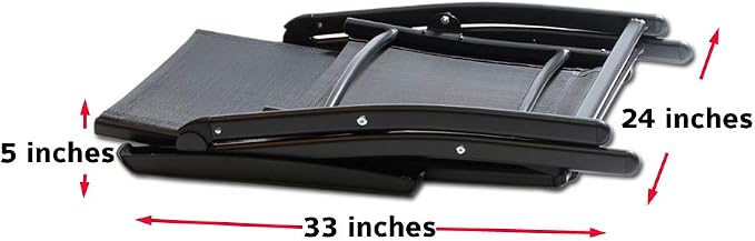 Heavy Duty Durable Adjustable Reclining Folding Chair Outdoor Indoor Garden Pool - Image 7