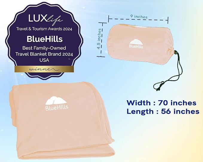 BlueHills Ultra Compact Travel Blanket Pillow - Image 3