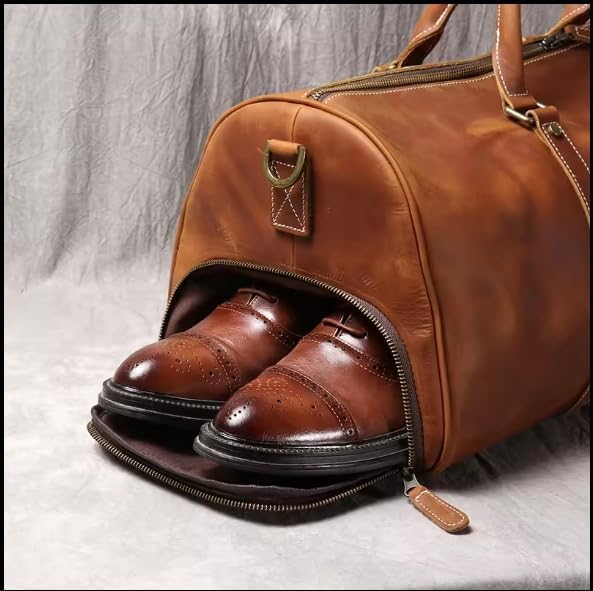 Mullis Mercantile Leather Weekender Bag, an ideal men's classic. Perfect - Image 4