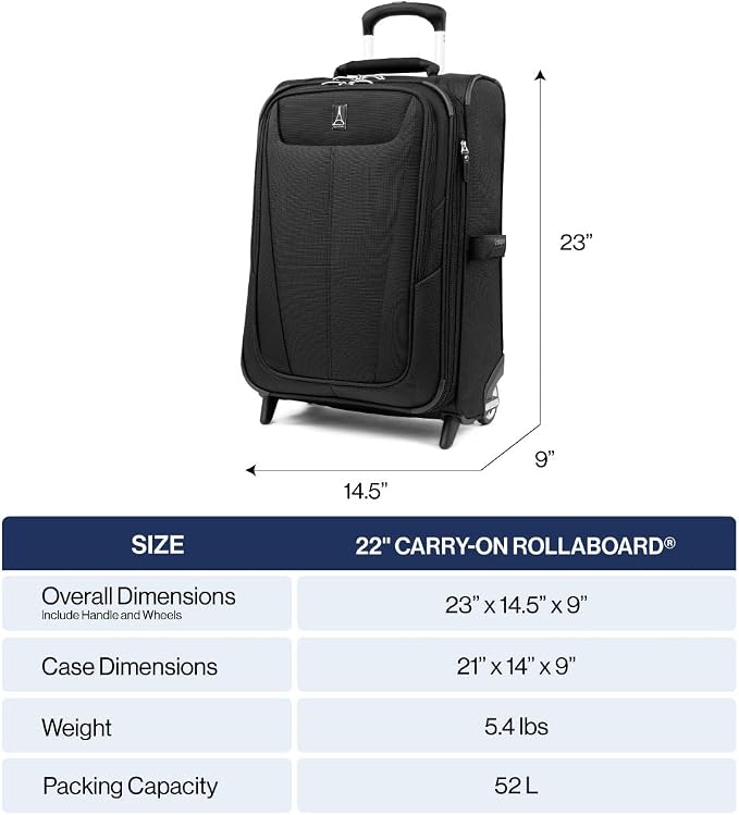 Travelpro Maxlite 5 Softside Expandable Upright 2 Wheel Carry-on Luggage - Image 6