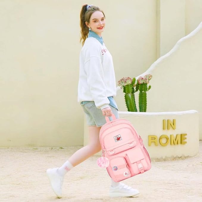 CCJPX Girls Backpack, 16 inch School Laptop Bag College Bookbag, Anti Theft - Image 5