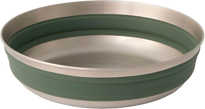 Sea to Summit Detour Stainless Steel Collapsible Bowl, Laurel Wreath Green by SeaToSummit