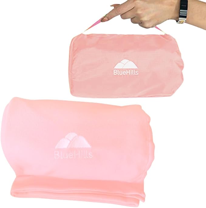 BlueHills Ultra Compact Travel Blanket 2 Pack Large Soft Cozy Portable Blanket - Image 8