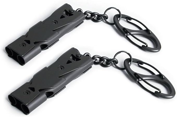 Whistle Emergency Whistles Keychain Rape Whistle Stainless Steel High Decibel by binboll