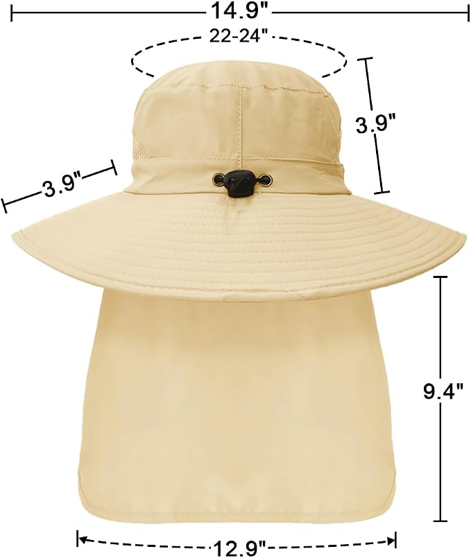 Outdoor Sun Hats with Stowable Neck Flap - Image 5