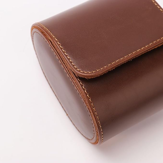 HAN QIANG Single Watch Roll Travel Case Chic Portable Vintage Leather Display - Image 8
