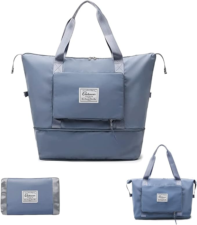 Large Capacity Foldable Travel Bag Expandable Portable Carry on Bag Dry&Wet by Orshawer
