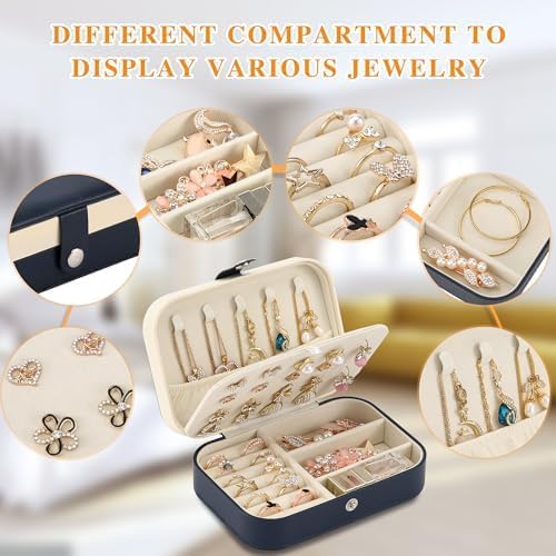Travel Jewelry Box, PU leather Small Jewelry Organizer - Image 2