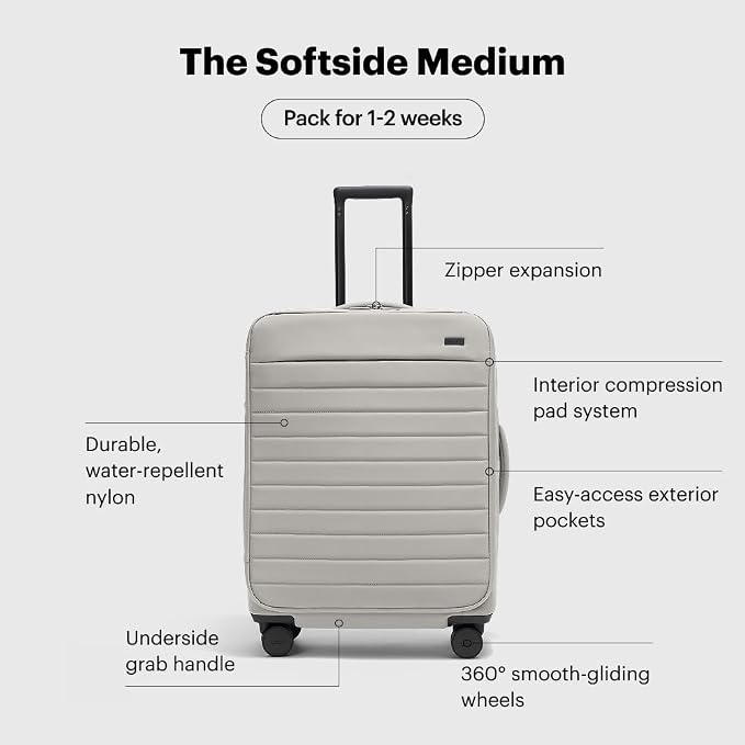 Away Softside Medium Checked Suitcase, 26 Inch Lightweight, Expandable Luggage - Image 3