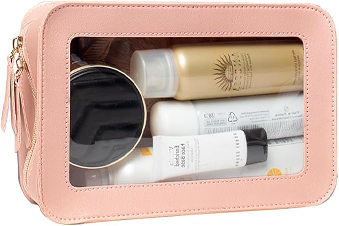 Clear Makeup Bag Small, TSA Approved Portable Toiletry Bag - Image 2