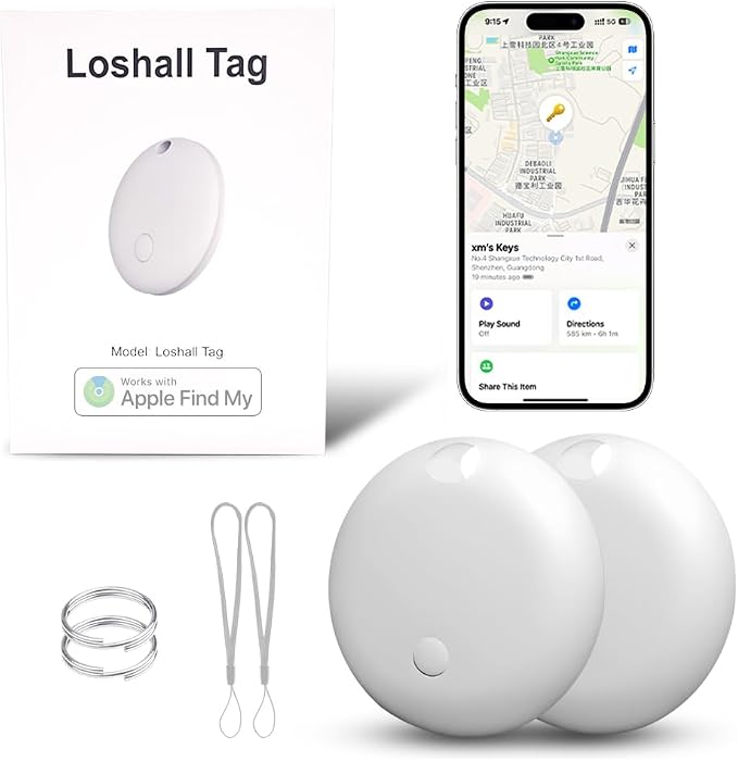 Smart Tag Tracker Works with Apple Find My, IP65 Waterproof and Replaceable by Unknown