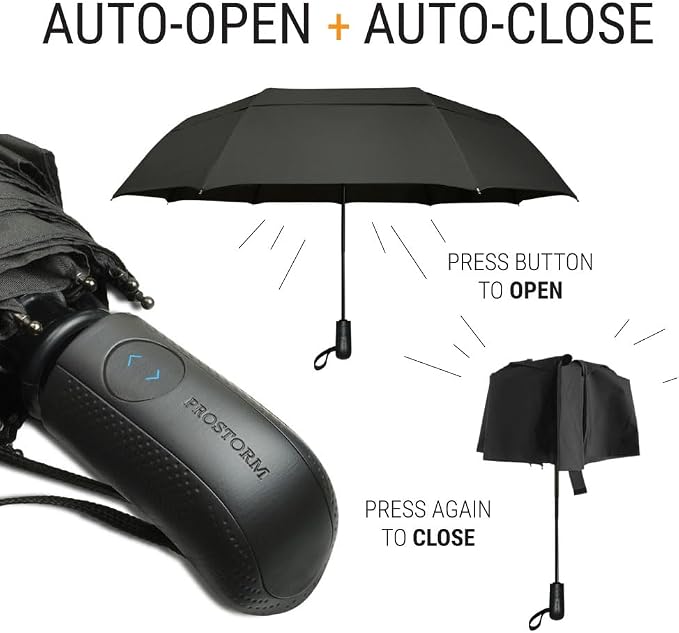 Vented Travel Umbrella | Strong Compact Windproof Umbrella | Top Pick by - Image 3