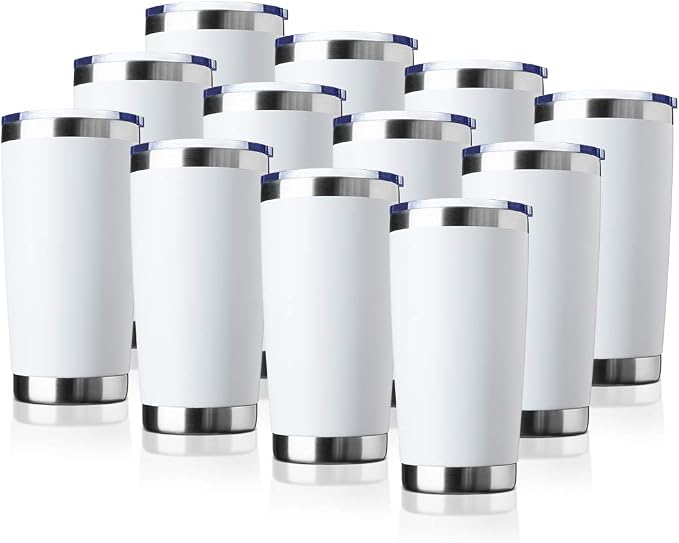 20oz Tumbler Bulk Stainless Steel Vacuum Insulated Tumblers by VisittheEcoMozz