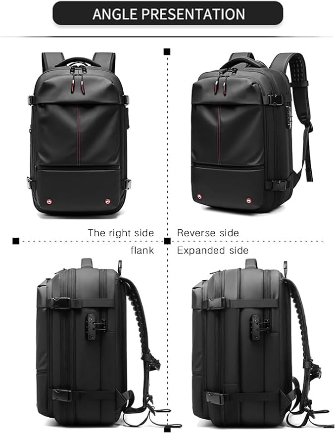 Men Travel Backpack vacuum compression 17 inch Laptop Backpack Business Large - Image 2