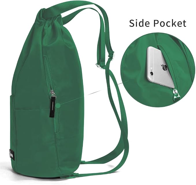 ZOORON Waterproof Drawstring Gym Backpack Bag - Image 3