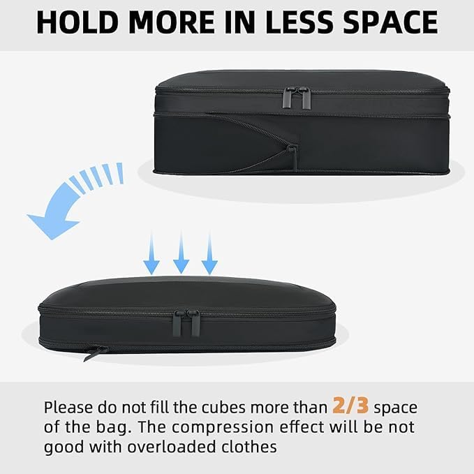 BAGAIL 4 Set/6 Set/8 Set Compression Packing Cubes Travel Accessories - Image 5