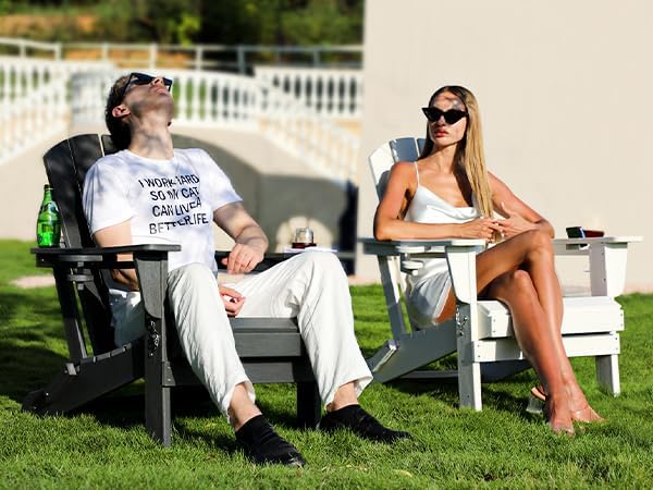 SERWALL Adirondack Chair with Cup Holders - Image 8