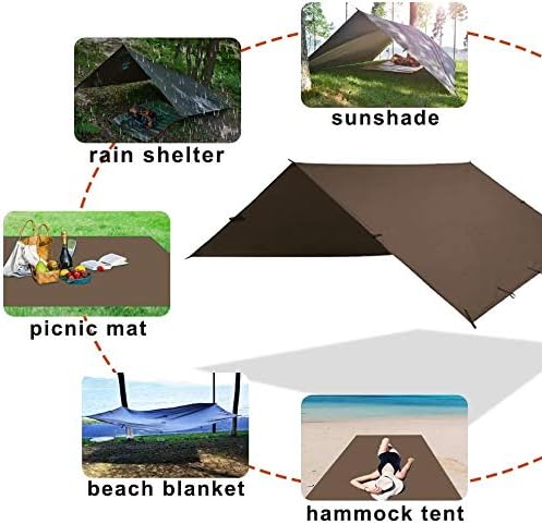 KALINCO Waterproof Camping Tarp Tent Hammock Rain Fly, 10X10FT/10X15FT - Image 4